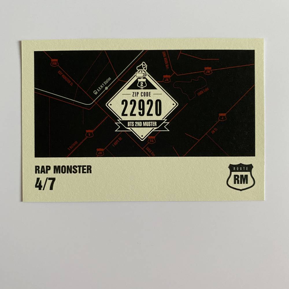 BTS  ジミン 2ND MUSTER 22920 トレカ 6 BTS 2nd Muster ZIP CODE 22920 Official Mini Photo Card - Jungkook